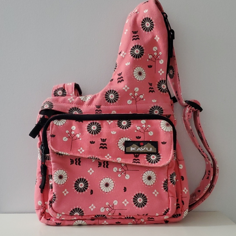 Kavu Crossbody Pink Floral 100% Cotton